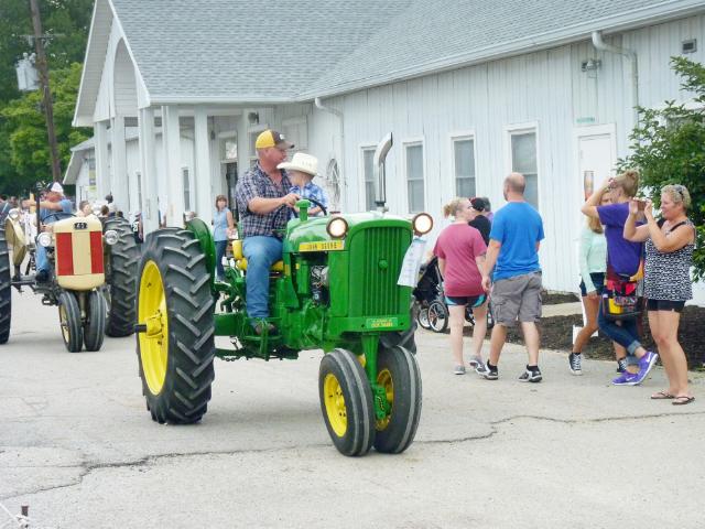Vintage John Deere Tractor in Monday's parade at the fair